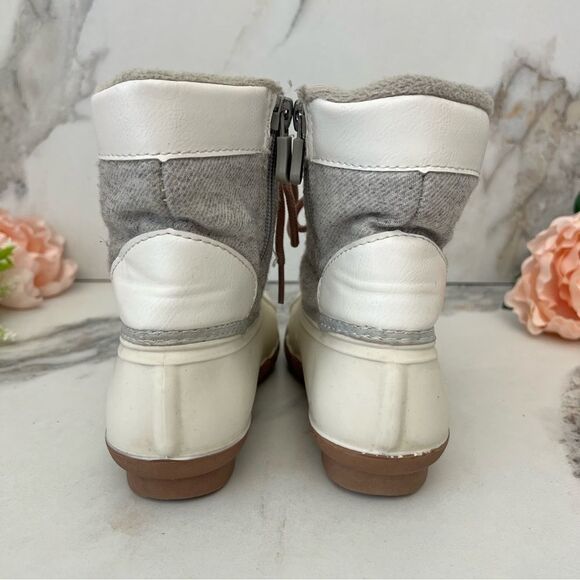 NORDSTROM Kids Brooklyn Water-resistant Winter Boot In Ivory Size 13 - Picture 11 of 15